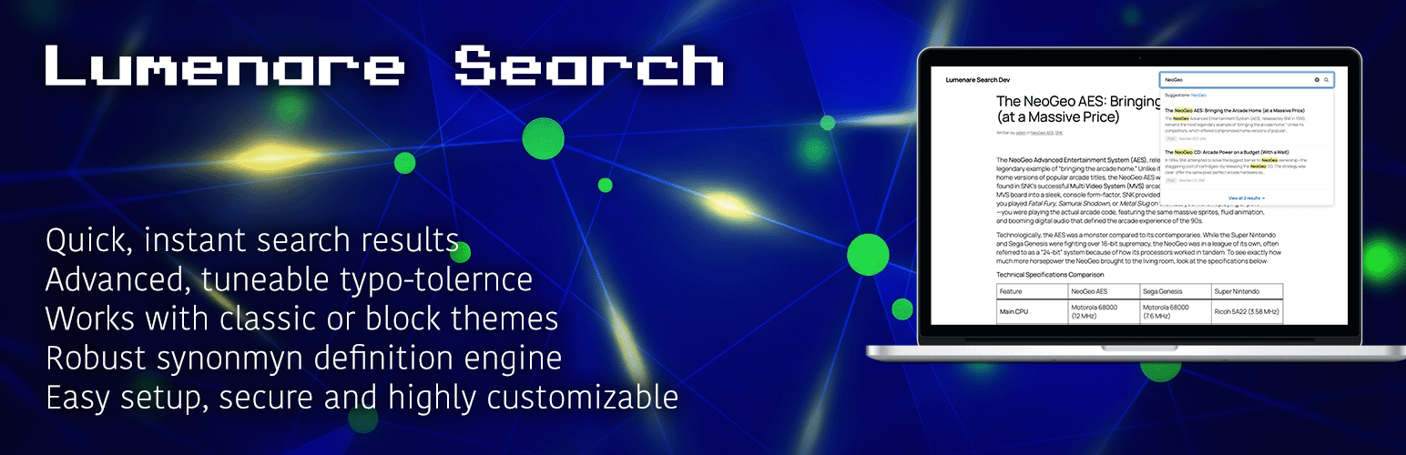 Lumenare Search banner